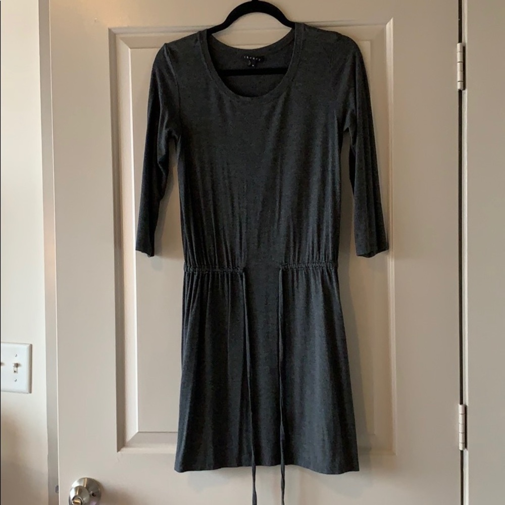 Theory grey drawstring super soft dress M